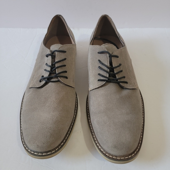 BANANA REPUBLIC Suede Oxford Men\'s Sz 12 Gray Lace-Up Business Casual Minimalist main image 5